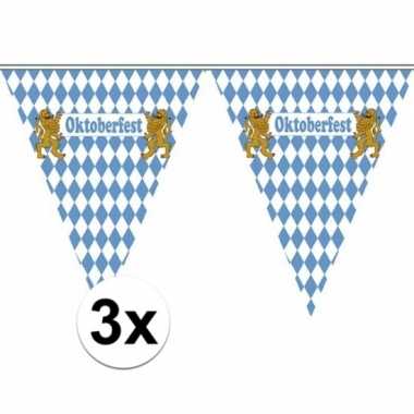 Duitse 3x vlaggenlijnen blauw wit geblokt